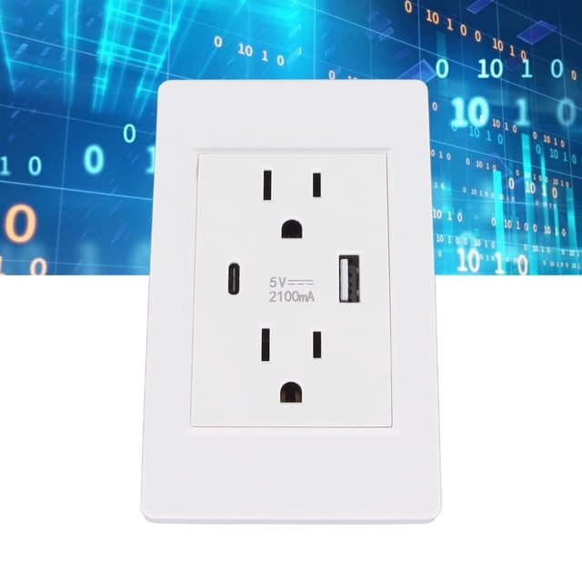 US Wall Outlet, 110-220V US Receptacle Stylish Sturdy For Office