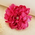 thumbnail image 6 of Dainty Fabric Rose Flower Large Brooch Lapel Pins Delicate Elegant Handmade Flower Brooches Pin Classic for Wedding Party Dance Banquet for Women Dress Suit Ceremony Clothes Accessories Day Gifts, 6 of 12