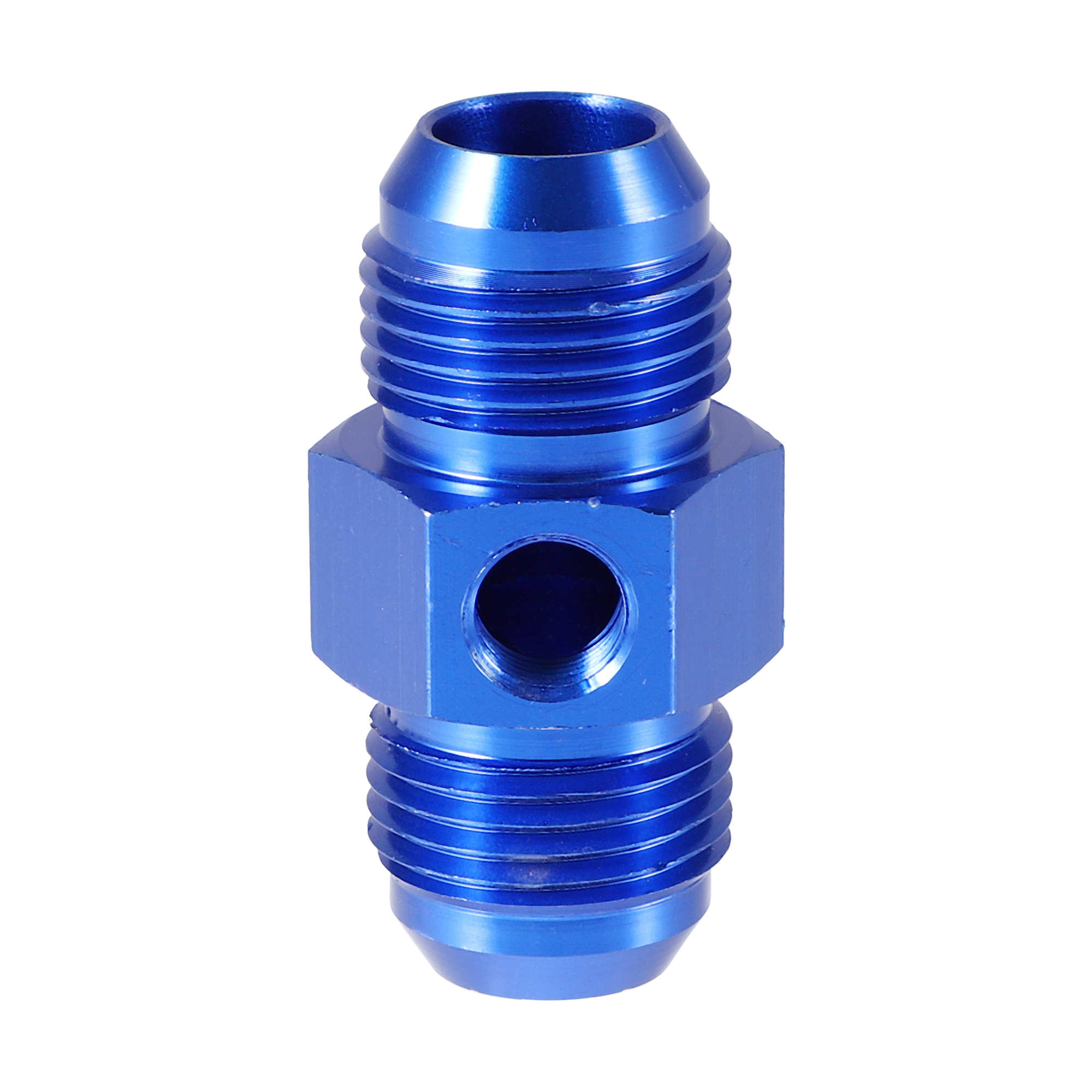 Black Anodized 4AN Male Flare Tee Fitting - 6061-T6 Aluminum Fuel/Oil/Water Line Adapter, 37° Sealing Angle