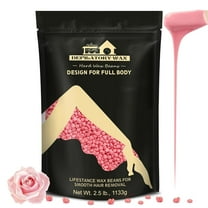 Lifestance 2.5lb/40oz Hard Brazilian Bikini Wax Beads Kit for at Home Sensitive Skin Hair Removal on Face, Body, Legs, Underarms, Eyebrow (Rose Pink)