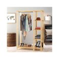 Whitmor Slat Wood Wardrobe, Brown