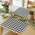 thumbnail image 3 of Buffalo Check Plaid Placemats Set of 6 Black White Plaid Farmhouse Place Mats Table Mats Kitchen Dining Home Outdoor Party Table Decoration, 3 of 9