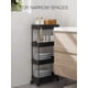thumbnail image 3 of Carrito de almacenamiento delgado Pipishell para baño de 4 niveles con ruedas, 3 of 7