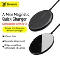 thumbnail image 3 of Baseus Chargeur Sans Fil Magnétique 15W Max Pad de Charge Rapide Sans Fil Compatible avec iPhone 12/12 Mini/12 Pro Max BS-W522, 3 of 8