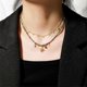 thumbnail image 3 of Collar de cuentas de colores Y2K yuxing de piedras preciosas de moda para Mujer, 3 of 5