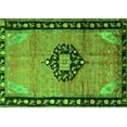thumbnail image 1 of Ahgly Company Indoor Rectangle Medallion Green Traditional Area Rugs, 8' x 10', 1 of 1