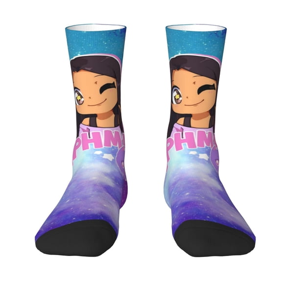 Aphmau Novelty Crew Socks Casual Socks Mid Calf Socks For Women Men