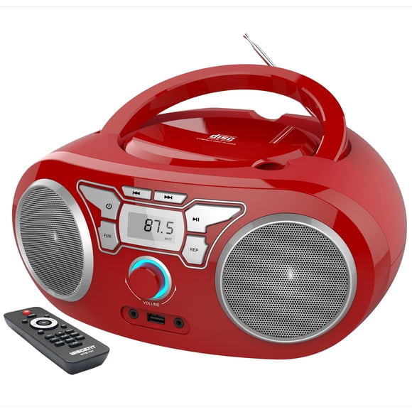 Reproductor de CD portátil Boombox WIITHINK con Bluetooth y radio FM