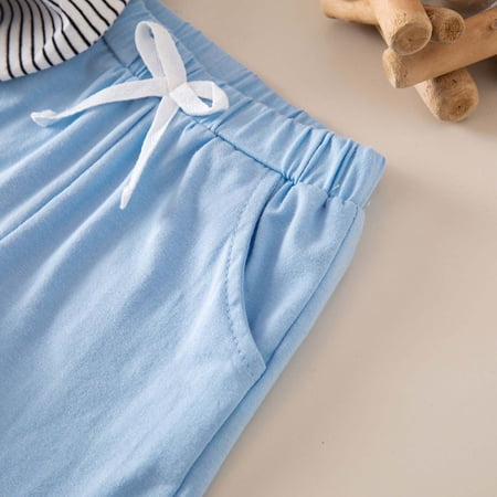 LIIPEE Boys Shorts Casual Summer Solid Color Elastic Drawstring Waist Fashion Shorts With Pockets Kids Children Comfortable Breathable Cute Daily Shorts 2-3 Years