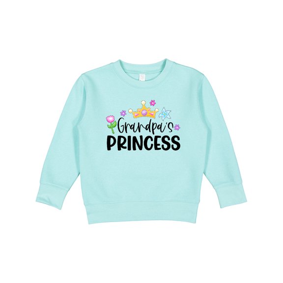 Inktastic Grandpa's Princess Crown and Flowers Toddler Sweatshirt