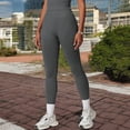 thumbnail image 3 of High-Waist Seamless Full-Length Leggings - Large, Gray, 3 of 6