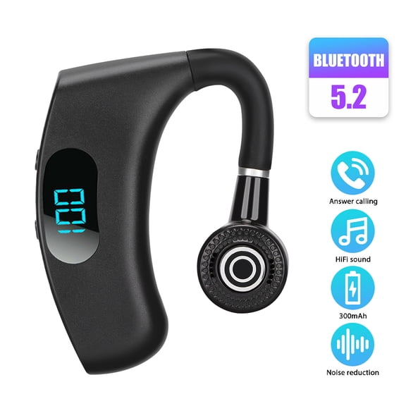 Bluetooth Headset,Wireless Bluetooth 5.2 Business Headphone Earphone 300mAh Super Long Standby Earpiece with Mic,for Cell Phone, Skype, Truck Driver,Office,Sport