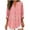 Pink, variant on hotojiny Womens Long Sleeve Shirts Oversized V Neck Lightweight Tunic Tops Striped Button down Casual Tee Shirt