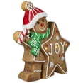 thumbnail image 4 of Gingerbread Cookie Boy with Lighted "Joy" Star Christmas Decoration - 13.5", 4 of 7
