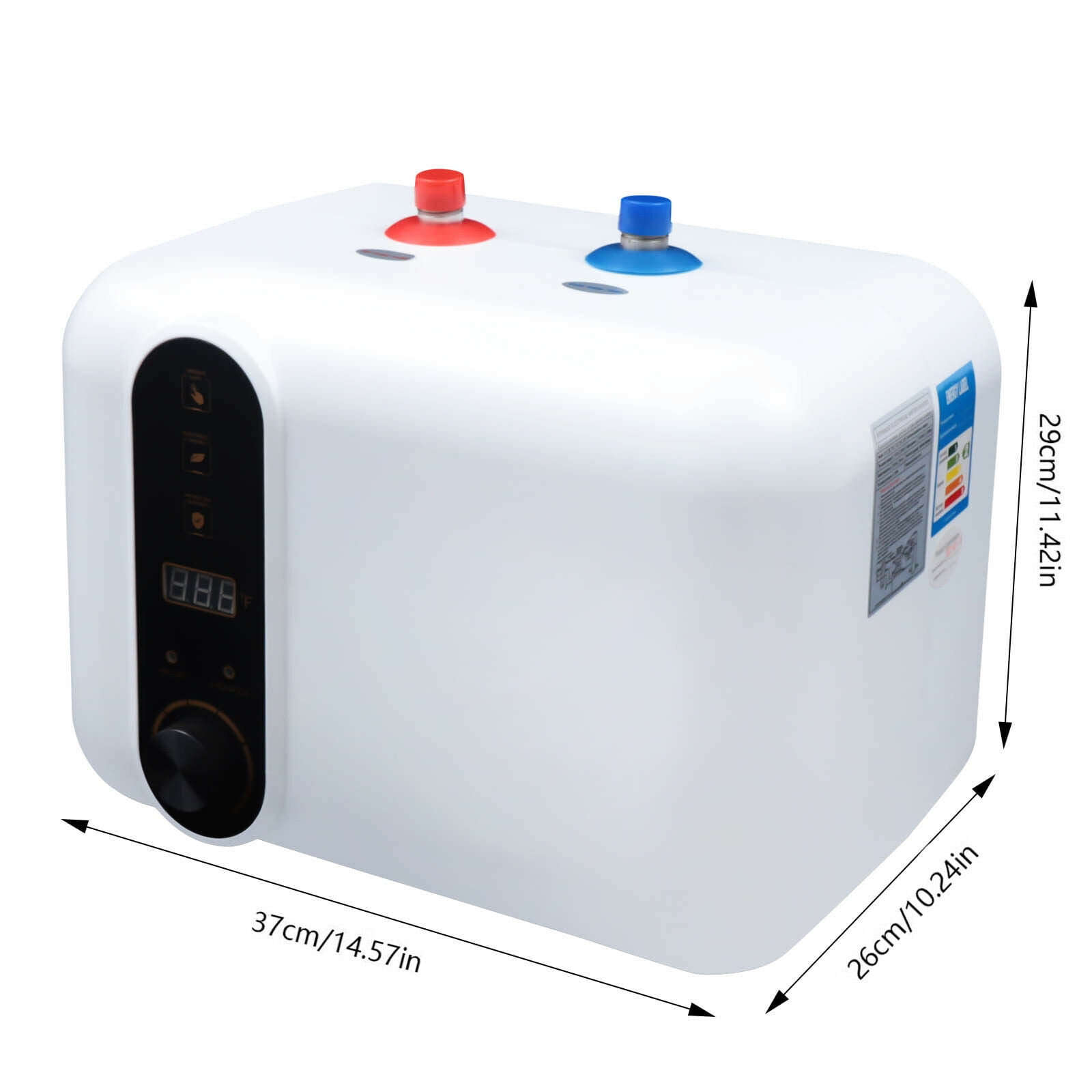10L/2.6 Gal Electric Mini Tank Water Heater 1500W – Under‑Sink Hot Water Heater with Adjustable Temp, 304 Stainless Steel, IPX4 Waterproof, Low‑Pressure Start
