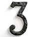 thumbnail image 3 of NACH, JS-RUSTICNUMBER Rustic Hammered Solid Cast Iron House Numbers, #3, Black, 5.5 Inches, 3 of 4