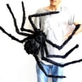 thumbnail image 3 of 30cm/50cm/75cm/90cm/125cm/150cm/200cm araña negra decoración de Halloween Casa Encantada utilería decoración gigante para interiores y exteriores, 3 of 5