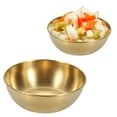 thumbnail image 4 of Stainless Steel Sauce Dishes,4 Pack Dipping Bowls,Small Bowls for Side dishes, Appetizer,Dip,Sushi.Reusable and Dishwasher Safe (4, Gold), 4 of 4