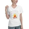 thumbnail image 2 of Camping I'D Rather Be Women'S V Neck T Shirts White Medium, 2 of 5