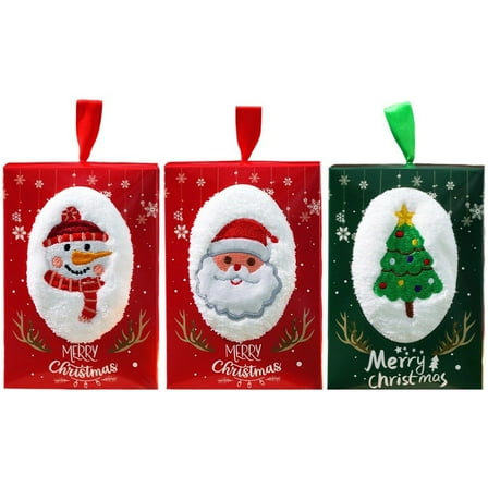 3 Pcs Christmas Hand Towels Embroidered Christmas Dish Towels Bathroom Towels for Home Kitchen Bathroom