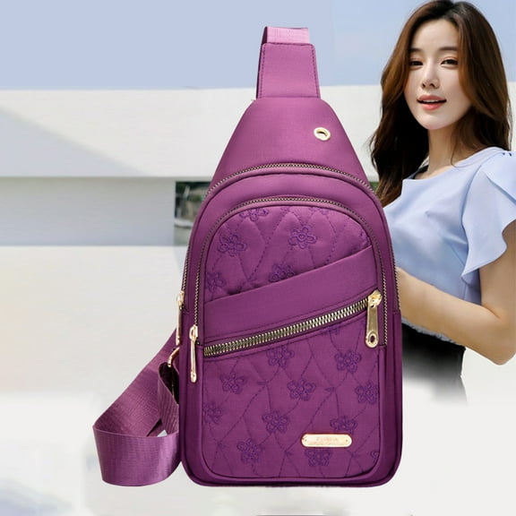 QuLuJing Clearance Home Items, Sling Bag for Men Women Shoulder Backpack Chest Bags Crossbody Daypack with Earphone Hole for Hiking Camping Outdoor Trip