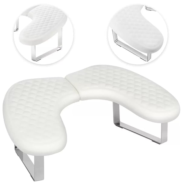 Almohada Arm Rest Jazalz en forma de U para manicura y uñas, color blanco