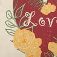 thumbnail image 2 of 26" x 26" Simply Daisy Love And Roses Polyester Accent Pillow, Buddah Qty 1, 2 of 3