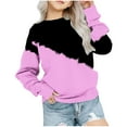 thumbnail image 2 of Deals 1-12 Years Boys and Girls Kid's Spring and Winter Crewneck Oversized Tops Hoodless Printed Long Sleeve Sweatshirt Gift for Kids Pink 1-2 Years, 2 of 5