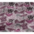 thumbnail image 5 of oneOone Viscose Jersey Pink Fabric Animals Watercolor Quilting Supplies Print Sewing Fabric By The Yard 60 Inch Wide, 5 of 5