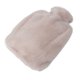 thumbnail image 5 of Botella de agua caliente de felpa con funda de felpa suave, 2000ml, bolsa de agua caliente antiescaldaduras con doble inserción manual para manos, cuello, café claro, 5 of 5