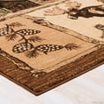 thumbnail image 5 of Brown Cabin with Moose and Bear Animal Wildlife Area Rug (3' 9" x 5' 1"), 5 of 7