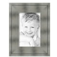 thumbnail image 2 of ArtToFrames 8" x 14" Platinum Ridge Brushed Slvr Picture Frame, 8.5x14 inch Silver Wood Poster Frame (WOM-5249),  Pack, 2 of 6