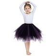 thumbnail image 4 of Baby Girls Soft Fluffy Tutu Skirt Toddler Party Carnival Girl Mesh Tutu Princess Skirt Flower Girl Dress Eggplant, 4 of 4
