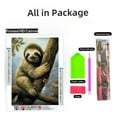 thumbnail image 2 of Brown Sloth on Tree 5D Diamond Art DIY Paint with Full Drill Round Diamond Gems Painting by Number Kits for Adults Art Craft Home Wall Decor 11.8x15.8inch, 2 of 8