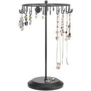 MyGift 14-Inch Black Rotating Necklace Holder Jewelry Tree