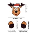 thumbnail image 3 of Infidev Christmas Fence Door Peek Hollow Board, Plug-in Christmas Tree Garden Expression Decoration Sticker, Easy to Use, Funny Holiday Decoration for Yards, Fences and More, 3 of 9