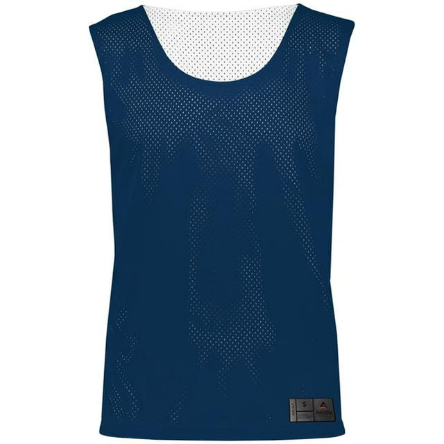 ASI 9718.301.S Youth Mesh Reversible Pinnie Top, Navy & White - Small