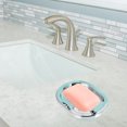 thumbnail image 4 of GOOHOCHY Juego de 6 accesorios de baño de plástico, nuevo estilo, dispensador de loción, soporte para cepillo de dientes, vaso, jabonera, cepillo de baño y bote de basura (verde)., 4 of 8