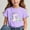 Purple, variant on Frwgonr Toddler Girl T-Shirts Short Sleeve Girls Casual Shirts Graphic Tops Back of School Clothes Black, Size 3-15 Years