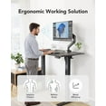 thumbnail image 4 of 48 x 24 inch Electric Standing Desk, Height Adjustable Table with Headphone Hooks & Cable Manager, Sit to Stand up Desk for Home Office, Black, 4 of 14