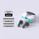 thumbnail image 5 of Auricular inalámbrico Reducción de ruido Bluetooth-Compatible con Bluetooth 5.1 Auriculares auriculares con caja de carga Ejercicio Ejercicio Earbudos de deportes Blanco Jumpingount EL005638-02B, 5 of 6