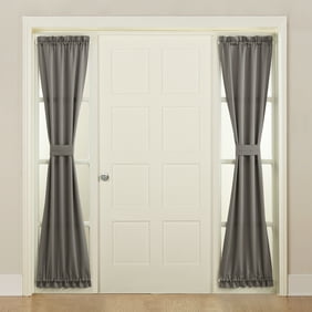 Montego Door Curtain Panel French Door Drapes Middle Tie Back Rod Pocket Solid Color