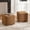 Brown, variant on 18.5" Wide Modern Square Boucle Upholstered Ottoman with Solid Wood Legs, Multi-Functional Sofa Footrest, Side Table, Extra Seating for Living Room, Bedroom, Fully Assembled (Brown)