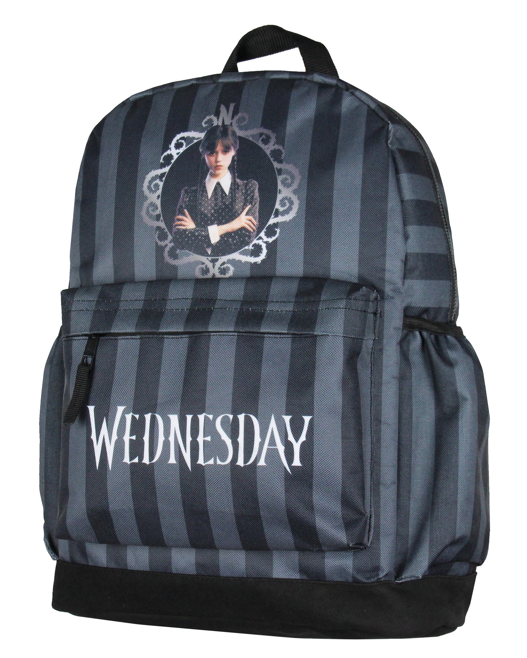 Wednesday Addams Women's Mini Backpack, Black, Polyurethane, Zip