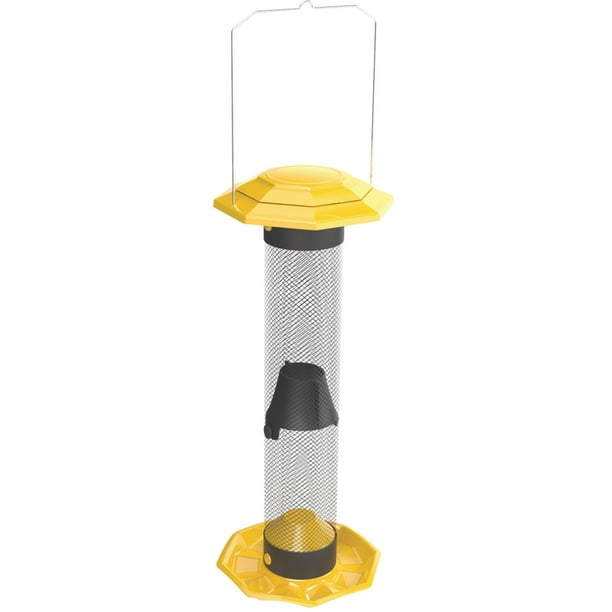 Nature's Way Funnel Flip Top Yellow Mesh Tube Finch Bird Feeder FFM1