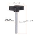 thumbnail image 2 of Uxcell 20 Packs M5 x 45mm Male Thread Tee Wing Knobs Thumb Screw Clamping Knobs Grip Black, 2 of 5