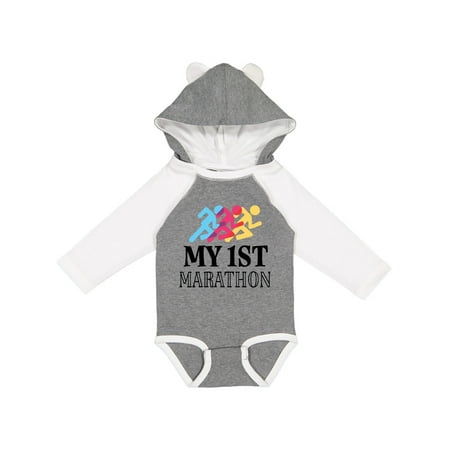 

Inktastic My 1st Marathon Race Boys or Girls Long Sleeve Baby Bodysuit
