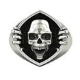 thumbnail image 2 of EGNMCR Rings Halloween Alloy Fashion Black Vintage Punk Skull a ring, 2 of 9