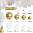 thumbnail image 2 of MMTX White and Gold Balloon Garland Arch Kit, White Gold Balloon Decoration, DIY Balloon Arch Garland for Wedding Birthday Baby Shower Hen Party Anniversary Decorations Valentine's Day, 2 of 11