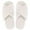 White, variant on Deago House Slippers for Women Corduroy Crossbands Indoor Slippers Open Toe Slip On Slides Bedroom Shoes with Anti-Skid Sole (Green)